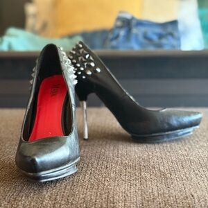 Black Studded Heels